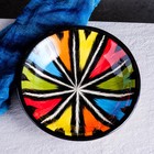 Тарелка Риштанская Керамика "Атлас", разноцветная, глубокая, 20 см - Фото 2