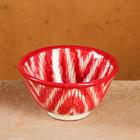 Пиала узбекская Риштанская Керамика «Атлас», 150 мл, d=9.5 см, красная - Фото 1