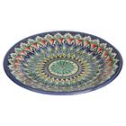 Ляган узбекский Риштанская Керамика «Орнамент», d=28 см, синий - Фото 4