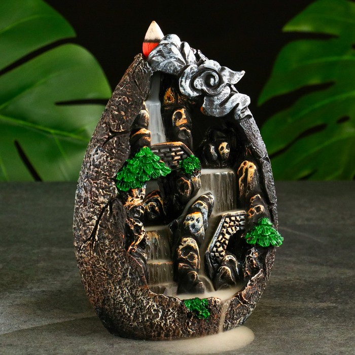 Подставка для благовоний TAKE IT EASY «Горы», набор благовоний конусы, стелющийся дым, 19×13×8 см