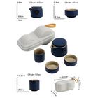 Набор для чайной церемонии ДЖЕКИЧАЙ «Гуанчжоу», 4 предмета, 2 персоны, чашка 25 мл, чайник 150 мл, керамика, синий - Фото 1