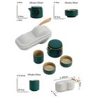 Набор для чайной церемонии ДЖЕКИЧАЙ «Мэйчжоу», 4 предмета, на 2 персоны, чашка 25 мл, чайник 150 мл, керамика, зелёный - Фото 1