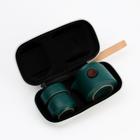 Набор для чайной церемонии ДЖЕКИЧАЙ «Мэйчжоу», 4 предмета, на 2 персоны, чашка 25 мл, чайник 150 мл, керамика, зелёный - Фото 2