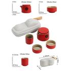 Набор для чайной церемонии ДЖЕКИЧАЙ, 4 предмета, на 2 персоны, чашка 25 мл, чайник 150 мл, керамика, красный - Фото 1