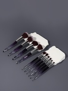 Набор кистей для макияжа Luminous, 10 предметов, чёрный, фиолетовый - Фото 2