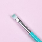 Кисть для макияжа, скошенная, 12,5 см, цвет бирюзовый 7010708
