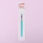 Кисть для макияжа, скошенная, 12,5 см, цвет бирюзовый 7010708