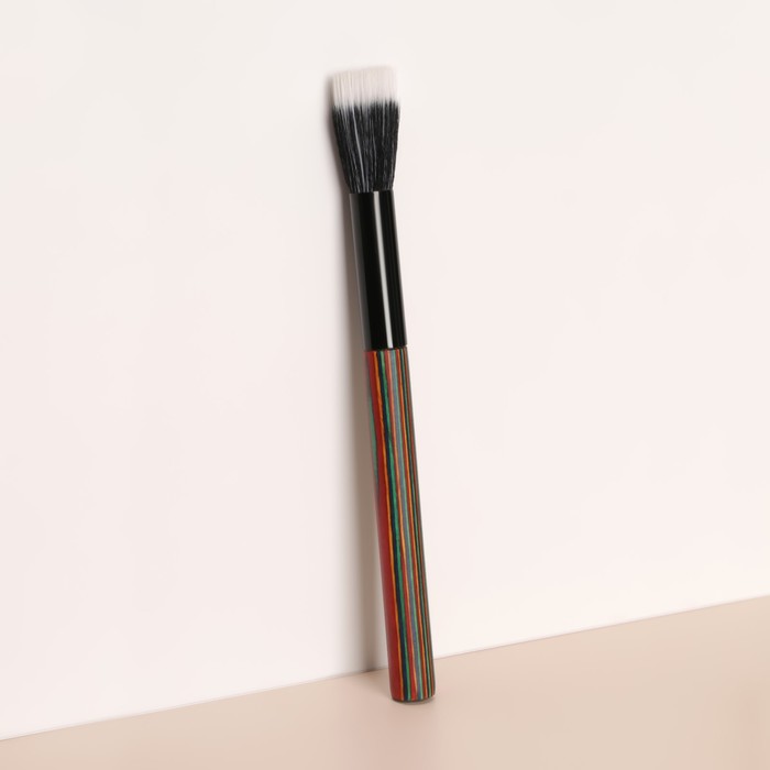 Кисть для макияжа «Полоска», 17,8 см, цвет МИКС - Фото 1