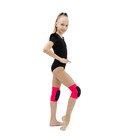 Наколенники для гимнастики и танцев Grace Dance, с уплотнителем, р. L, цвет чёрный/коралл - Фото 4