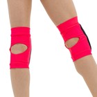 Наколенники для гимнастики и танцев Grace Dance, с уплотнителем, р. M, цвет чёрный/коралл - фото 24380285