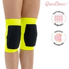 Наколенники для гимнастики и танцев Grace Dance, с уплотнителем, р. M, цвет чёрный/лайм - фото 319719351