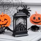 Светодиодная фигура «Камин с тыквой» 6×13×4 см, пластик, батарейки AG13×3 (в комплекте), свечение тёплое белое - Фото 2