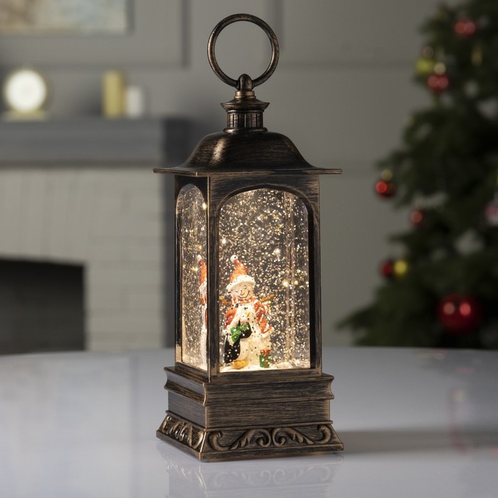 Светодиодная фигура «Снеговик и пингвин» 9×23×9 см, пластик, от батареек ААх3, USB, свечение тёплое белое