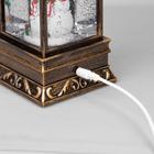 Светодиодная фигура «Дед Мороз с мешком» 9 × 23 × 9 см, пластик, батарейки ААх3 (не в комплекте), USB, свечение тёплое белое - Фото 4