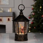 Светодиодная фигура «Дед Мороз и ёлка» 14×22×14 см, пластик, батарейки АААх3 (не в комплекте), свечение тёплое белое - Фото 1