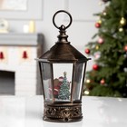 Светодиодная фигура «Дед Мороз и ёлка» 14×22×14 см, пластик, батарейки АААх3 (не в комплекте), свечение тёплое белое - Фото 3