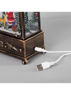 Светодиодная фигура «Дед Мороз и оленёнок» 14.5×22×8 см, металл, батарейки ААх3 (не в комплекте), USB, свечение тёплое белое - Фото 8