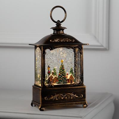 Светодиодная фигура «Новогодняя деревня» 14.5×22×8 см, пластик, батарейки ААх3 (не в комплекте), USB, свечение тёплое белое