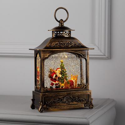 Светодиодная фигура «Дед Мороз с подарками» 18×26×8 см, пластик, от батареек ААх3, USB, свечение тёплое белое