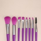 Набор кистей для макияжа «Bright», 8 предметов, чехол, цвет МИКС - Фото 2