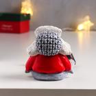 Фигурка полистоун «Дедушка Мороз в шапке-ушанке», длинные ножки, 16.5×7.8×4.5 см - фото 30792307