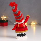 Фигурка полистоун «Снеговик в красной шубе, полосатом колпаке и шарфике», 14×10.5×5 см - Фото 4