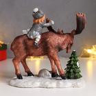 Фигурка полистоун «Малышка верхом на большом лосе», 17.5×7.5×16.5 см 6494635