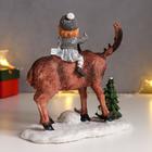 Фигурка полистоун «Малышка верхом на большом лосе», 17.5×7.5×16.5 см 6494635