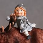 Фигурка полистоун «Малышка верхом на большом лосе», 17.5×7.5×16.5 см 6494635