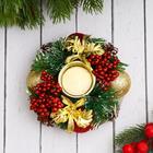 Подсвечник на одну свечу «Грациозо» с ягодками, 13 см, d=4 см - Фото 2