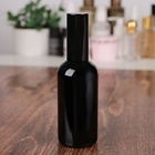 Бутылочка стеклянная для хранения, с распылителем «Black», 100 мл, цвет чёрный - фото 11856168