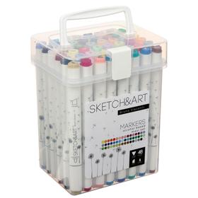 Набор художественных маркеров 48 цветов SKETCH&ART "Макси", в пенале