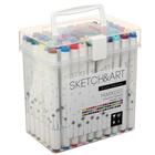 Набор художественных маркеров 60 цветов SKETCH&ART "Мега", в пенале - Фото 1