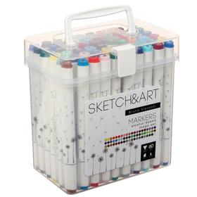 Набор художественных маркеров 60 цветов SKETCH&ART "Мега", в пенале