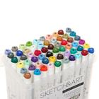 Набор художественных маркеров 60 цветов SKETCH&ART "Мега", в пенале - фото 9824907