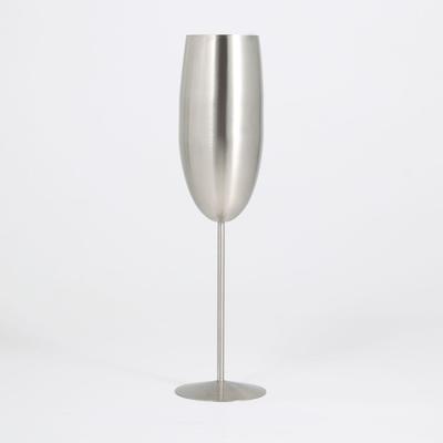 Бокал-флюте, 300 мл, 25×6.5 см, нержавеющая сталь, серебристый