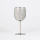 Бокал для вина, 400 мл, 17.7×7.5 см, нержавеющая сталь, серебристый - Фото 1