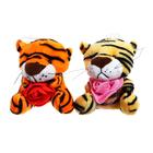 Мягкая игрушка «Тигрёнок с цветком», 8 см, на подвесе, цвета МИКС - фото 24616315