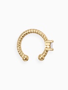 Серьга кафф «Драгоценность», белая в золоте - фото 68896585