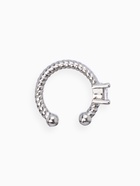 Серьга «Кафф» драгоценность, цвет белый в серебре - фото 68056900