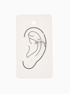 Серьга кафф «Драгоценность», белая в серебре - Фото 5