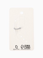 Серьга кафф «Драгоценность», белая в серебре - Фото 6