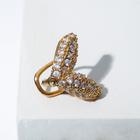 Серьга «Кафф» крылья, цвет белый в золоте - Фото 2