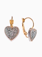 Серьги ассорти «Сердца» блёстки, цвет серебро в золоте - Фото 1