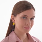 Серьги акриловые «Динозаврик» милый, фиолетово-жёлтые - Фото 2