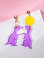 Серьги акриловые «Динозаврик» милый, фиолетово-жёлтые - Фото 5