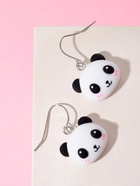 Серьги детские Выбражулька «Панды», чёрно-белые в серебре - фото 62091465