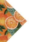 Упаковочная бумага на новый год глянцевая двухсторонняя «Мандарины», 70 х 100 см (комплект 10 шт) - фото 25476337