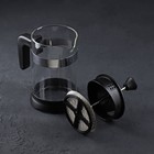 Чайник заварочный френч - пресс «Классика», 800 мл, стекло, цвет чёрный - Фото 2