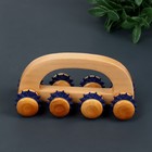 Массажёр с шипами «Гусеница», 15×6.8×6.5 см, универсальный, с ручкой, 8 колёс, деревянный, МИКС - Фото 4